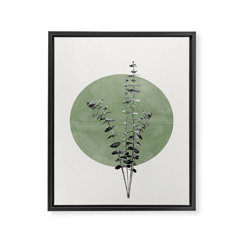Flowers And Green Moon Framed Canvas Print Gallery Image 6