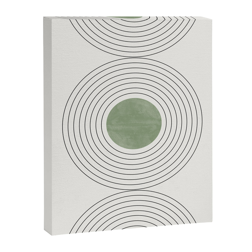 Fresh Pattern, Green Circle Canvas Print Gallery Image 6