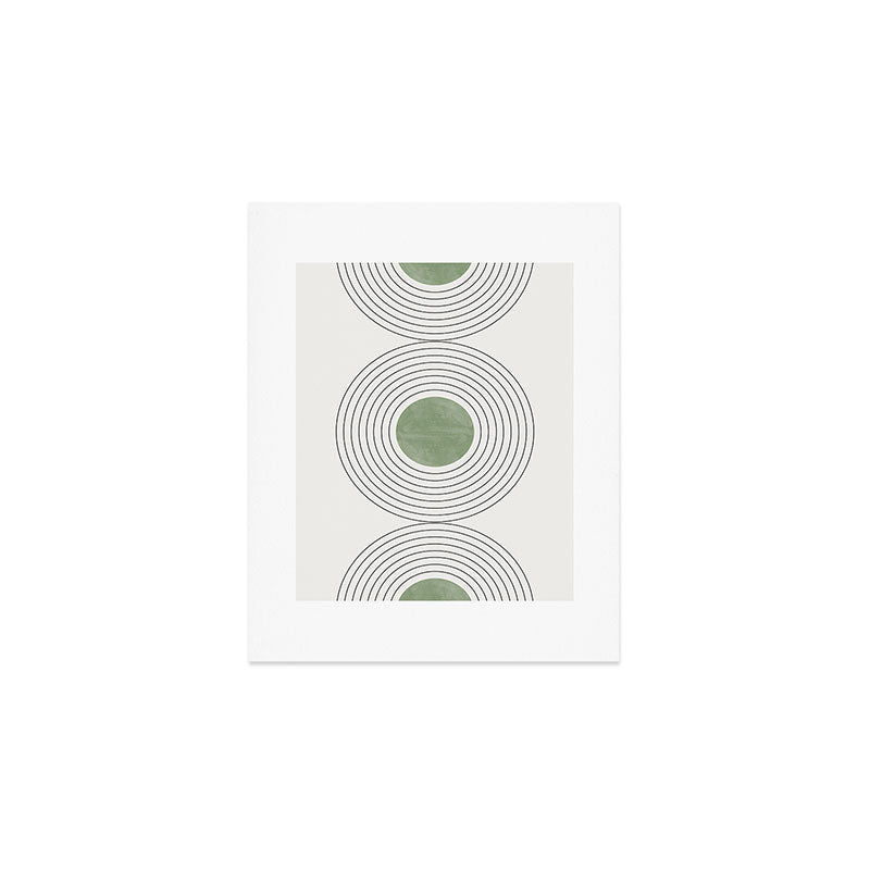 Fresh Pattern, Green Circle Art Print Gallery Image 1