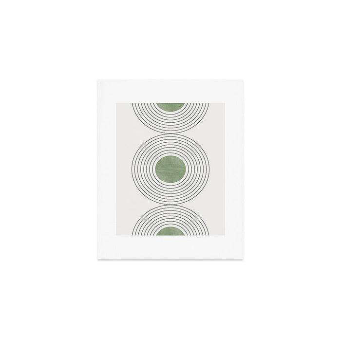 Fresh Pattern, Green Circle Art Print Gallery Image 1