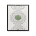 Fresh Pattern, Green Circle Framed Canvas Print Gallery Image 6