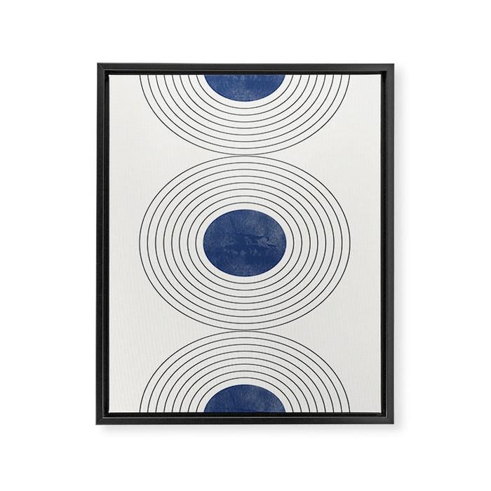 Geo Blue Balance Framed Canvas Print Gallery Image 1