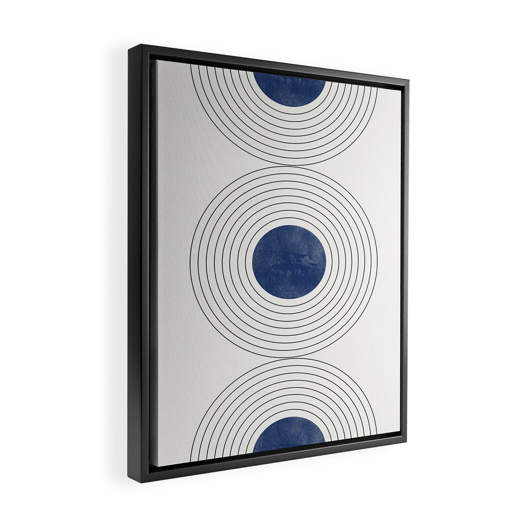 Geo Blue Balance Framed Canvas Print Gallery Image 2