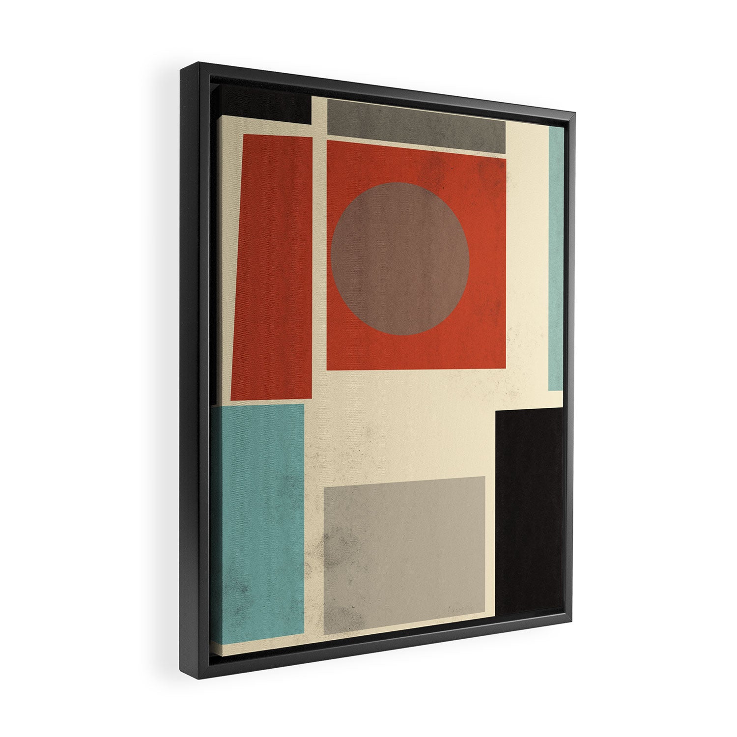 Geometric Composition Square  Framed Canvas Print Gallery Image 2