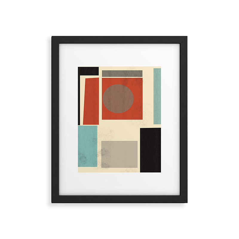 Geometric Composition Square  Framed Art Print Gallery Image 6