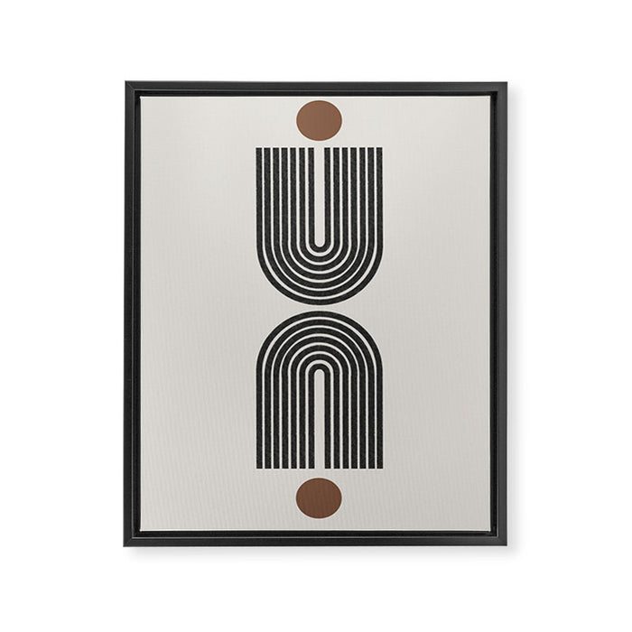 Geometric Shape, Arch Paper Art Framed Canvas Print Gallery Image 1