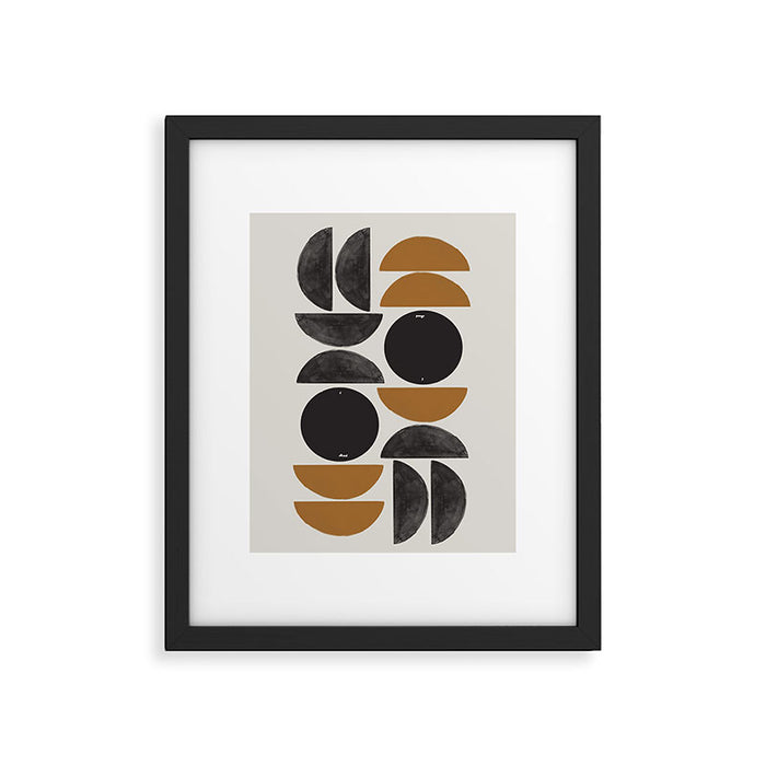 Geometry Shape Mid Century Organic Art Print Framed Art Print Gallery Image 1