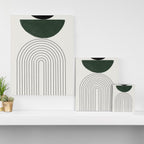 Green and Black Composition Canvas Print Gallery Image 3
