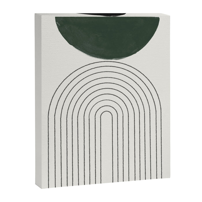 Green and Black Composition Canvas Print Gallery Image 1