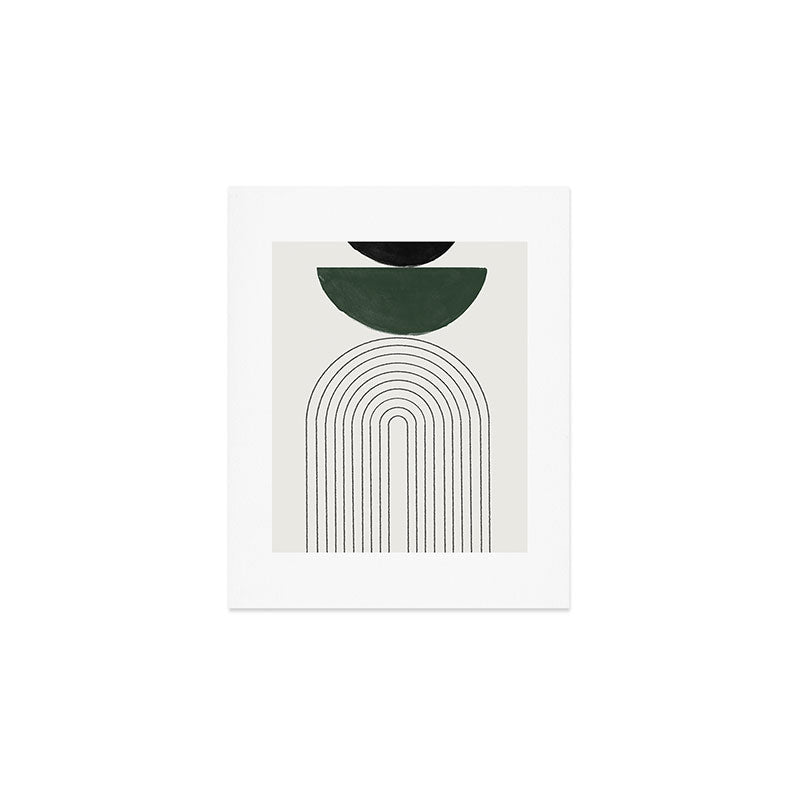 Green and Black Composition Art Print Gallery Image 1