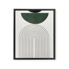 Green and Black Composition Framed Canvas Print Gallery Image 6