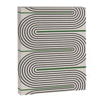 Green Beige Black Lines Canvas Print Gallery Image 6