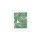 Green Blue Line Composition  Art Print Gallery Image 1