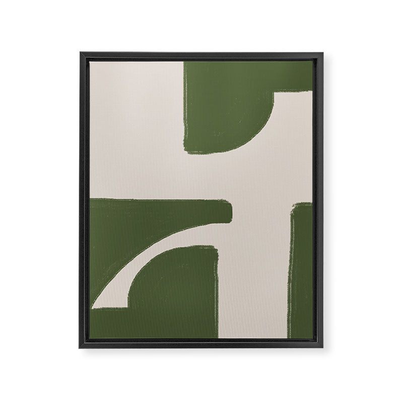 Green Geometric Original Shape Framed Canvas Print Gallery Image 6