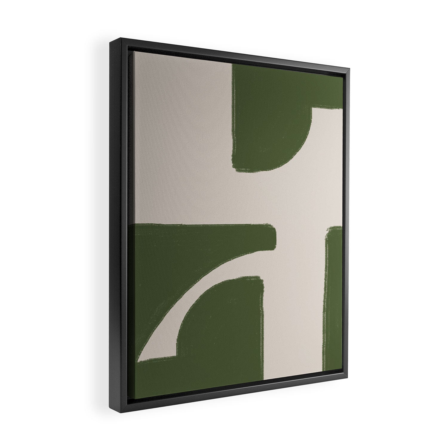 Green Geometric Original Shape Framed Canvas Print Gallery Image 2