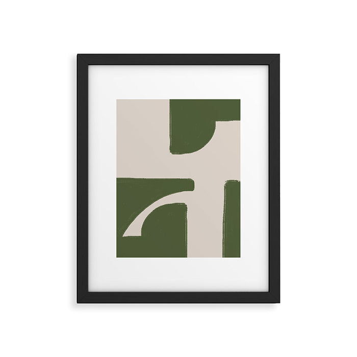 Green Geometric Original Shape Framed Art Print Gallery Image 1