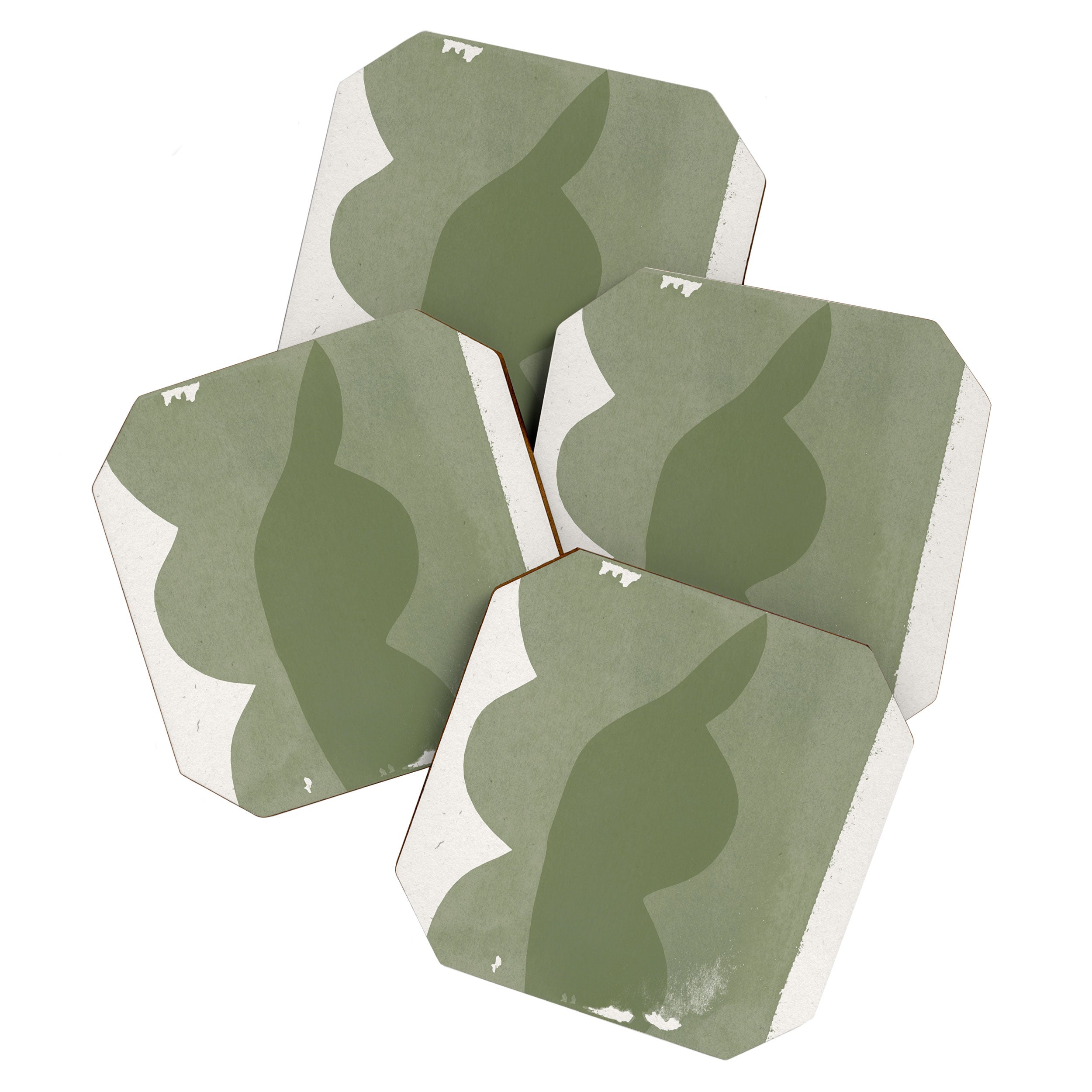 Green Modern Objects Coaster Gallery Image 1