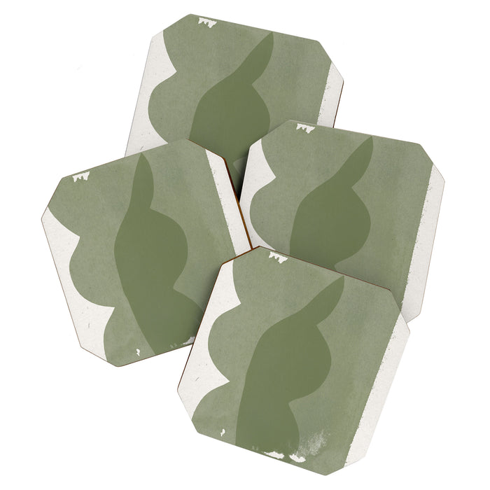 Green Modern Objects Coaster Gallery Image 1