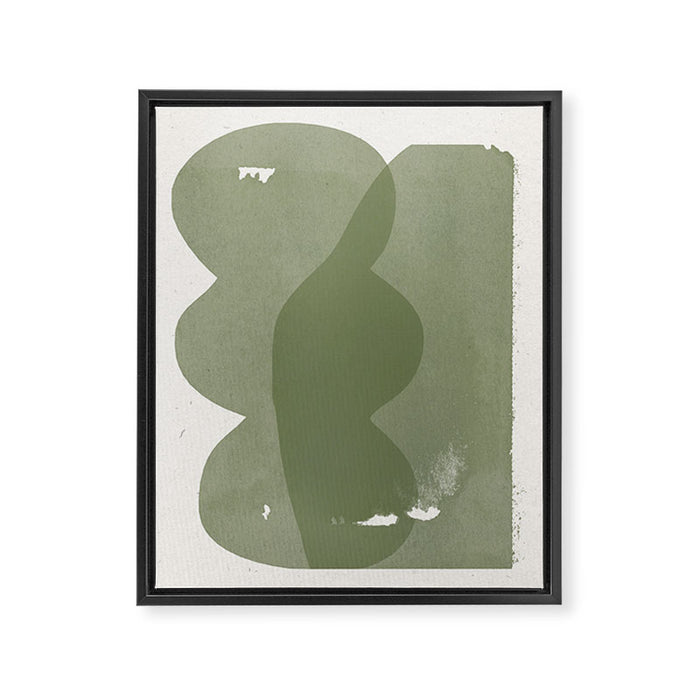 Green Modern Objects Framed Canvas Print Gallery Image 1