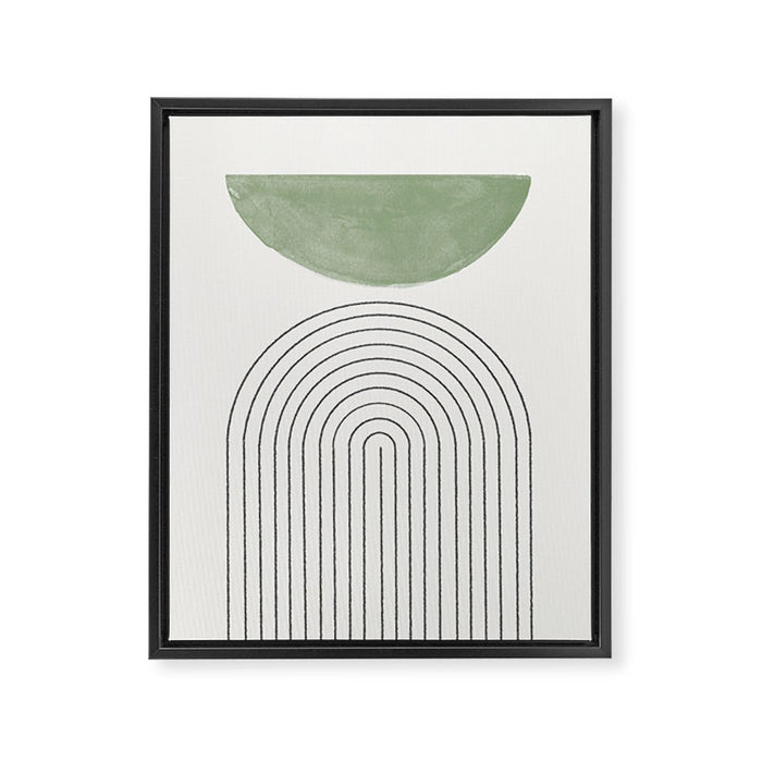 Green Moon Arch Framed Canvas Print Gallery Image 1