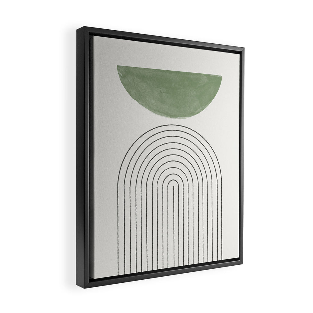 Green Moon Arch Framed Canvas Print Gallery Image 2