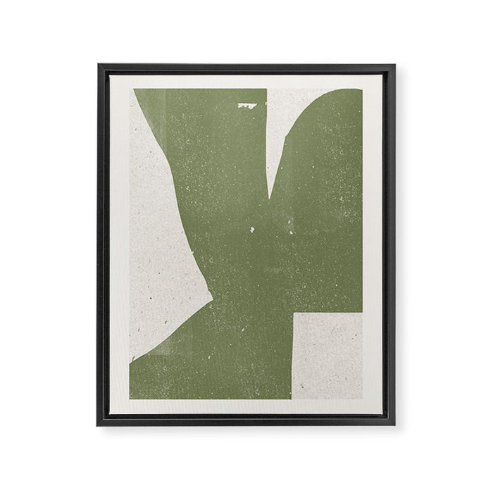 Green Object Paper Framed Canvas Print Gallery Image 1