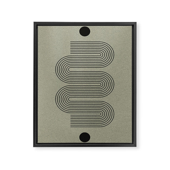 Green Organic Texture Geometric  Framed Canvas Print Gallery Image 1