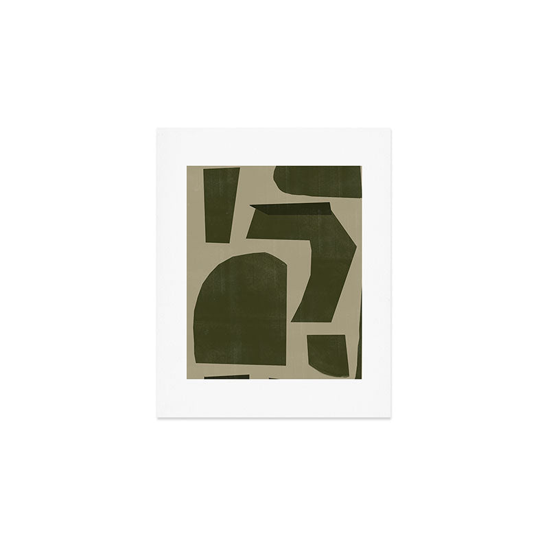Green Paper Cut No1. Art Print Gallery Image 1