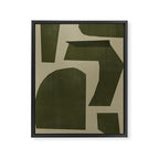 Green Paper Cut No1. Framed Canvas Print Gallery Image 6