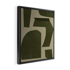 Green Paper Cut No1. Framed Canvas Print Gallery Image 2