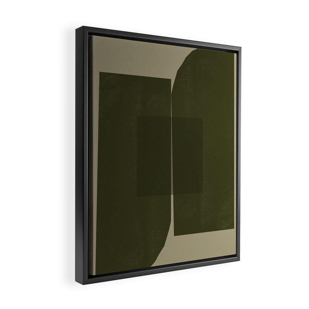 Green Paper Cut No2. Framed Canvas Print Gallery Image 2