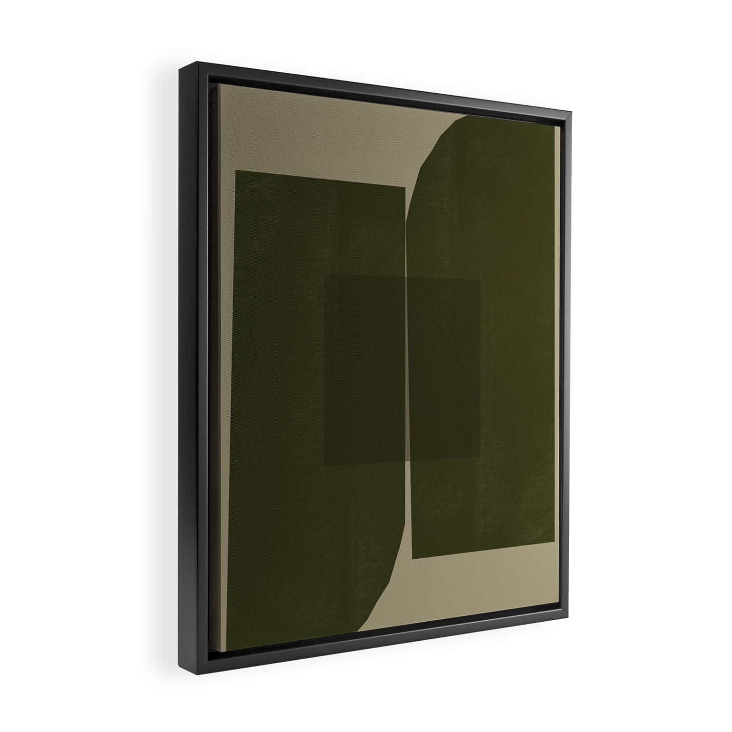 Green Paper Cut No2. Framed Canvas Print Gallery Image 2