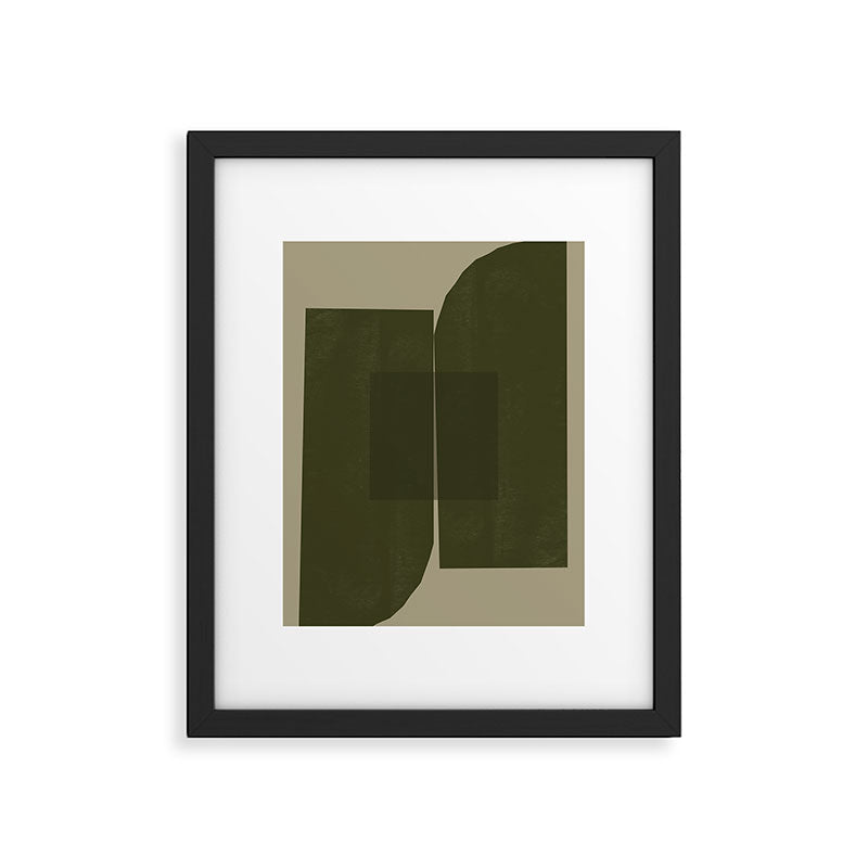 Green Paper Cut No2. Framed Art Print Gallery Image 5