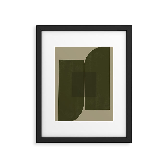 Green Paper Cut No2. Framed Art Print Gallery Image 1