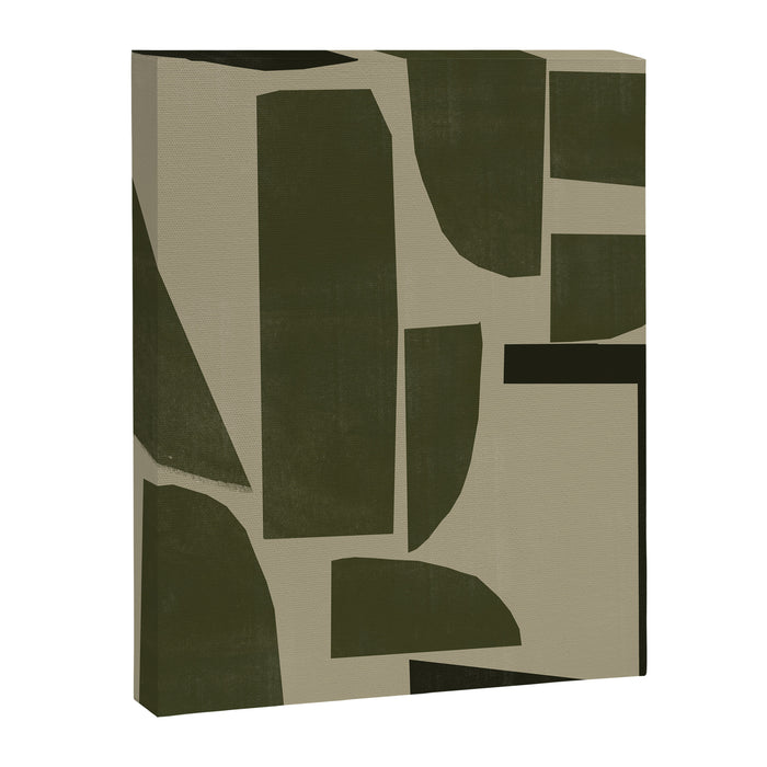 Green Paper Cut No3. Canvas Print Gallery Image 1
