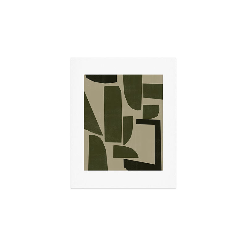 Green Paper Cut No3. Art Print Gallery Image 1