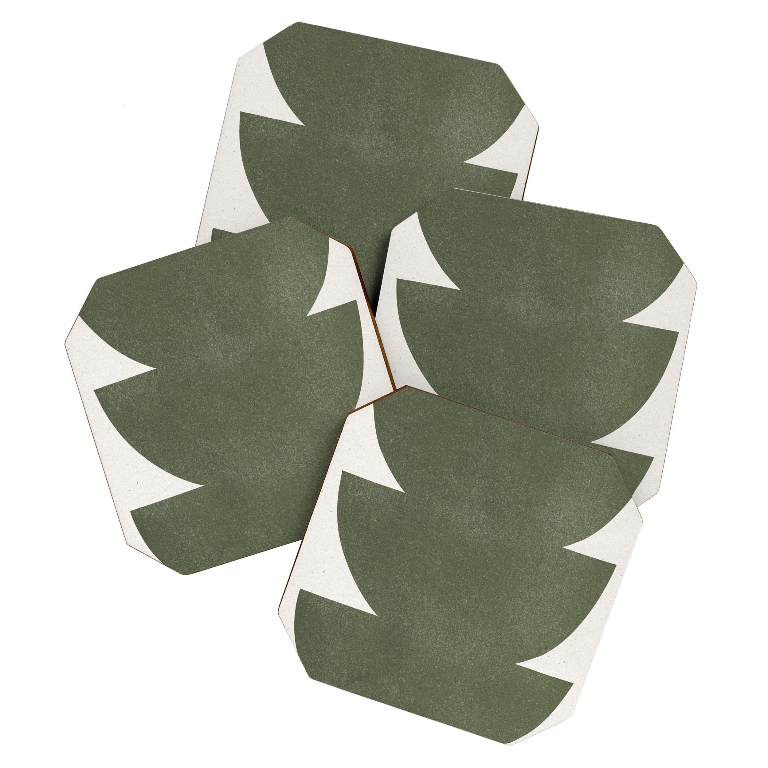 Green Retro Objects Coaster Gallery Image 1