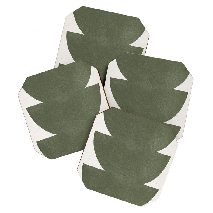 Green Retro Objects Coaster Gallery Image 1