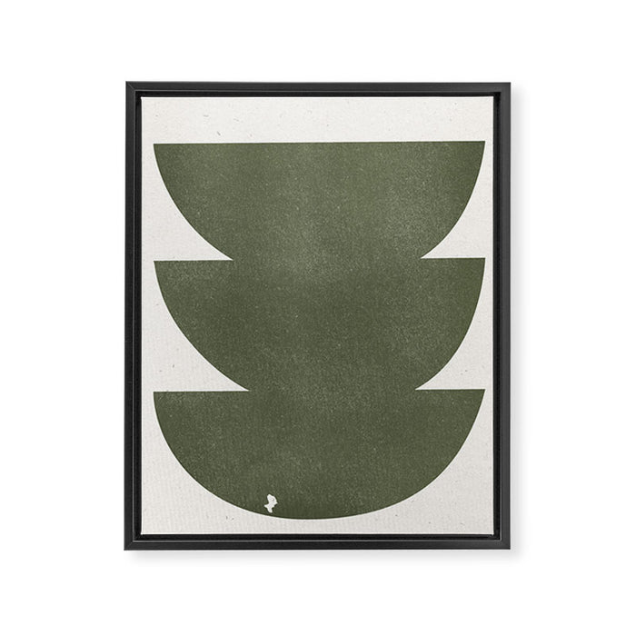Green Retro Objects Framed Canvas Print Gallery Image 1