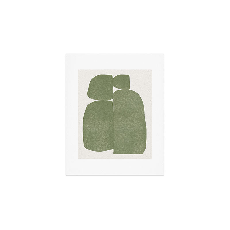 Green Stones Composition  Art Print Gallery Image 1