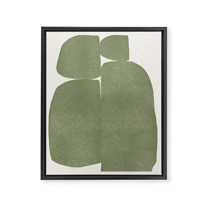 Green Stones Composition  Framed Canvas Print Gallery Image 1