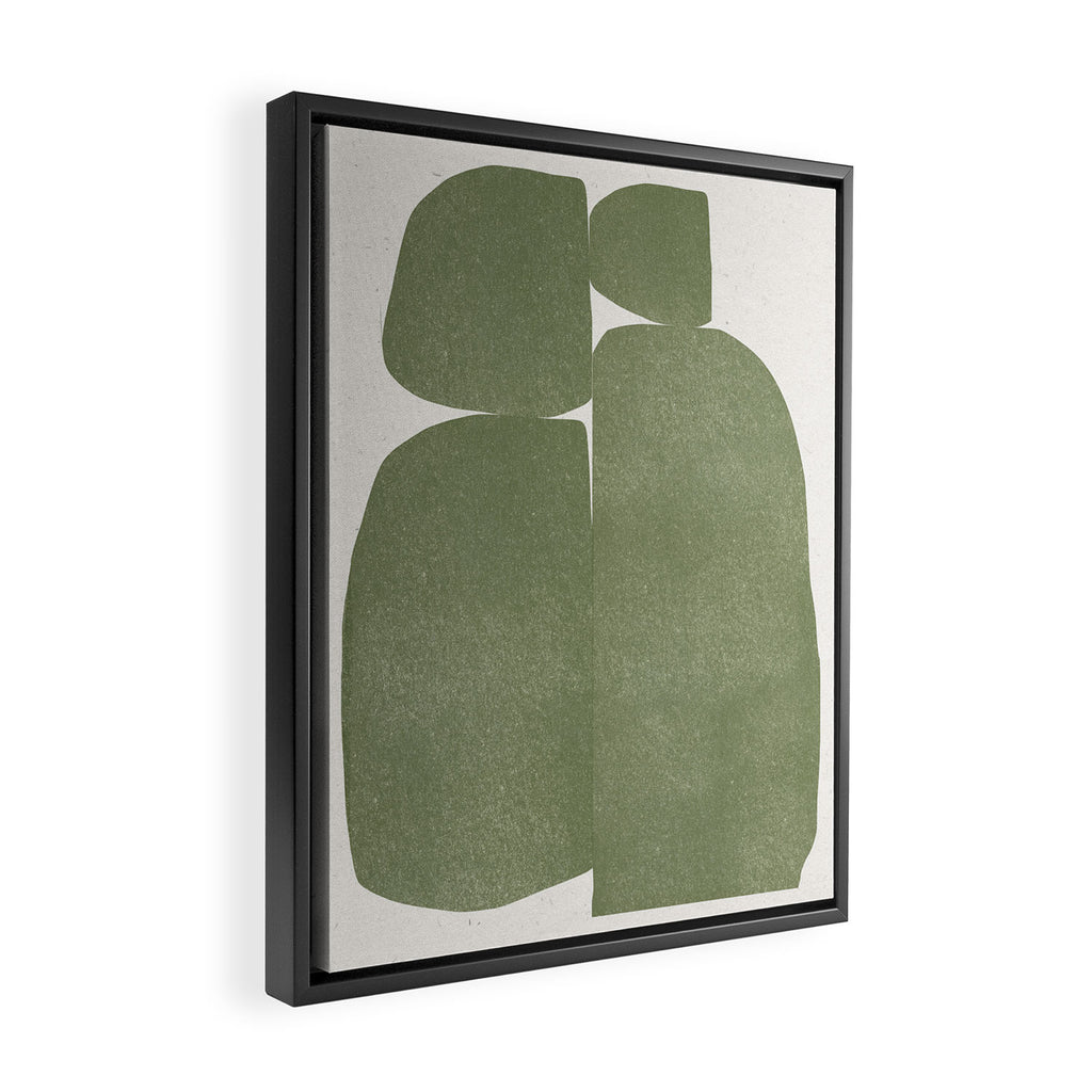 Green Stones Composition  Framed Canvas Print Gallery Image 2