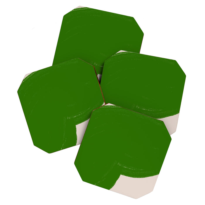 Green Summer Vibrant Shape Coaster Gallery Image 1