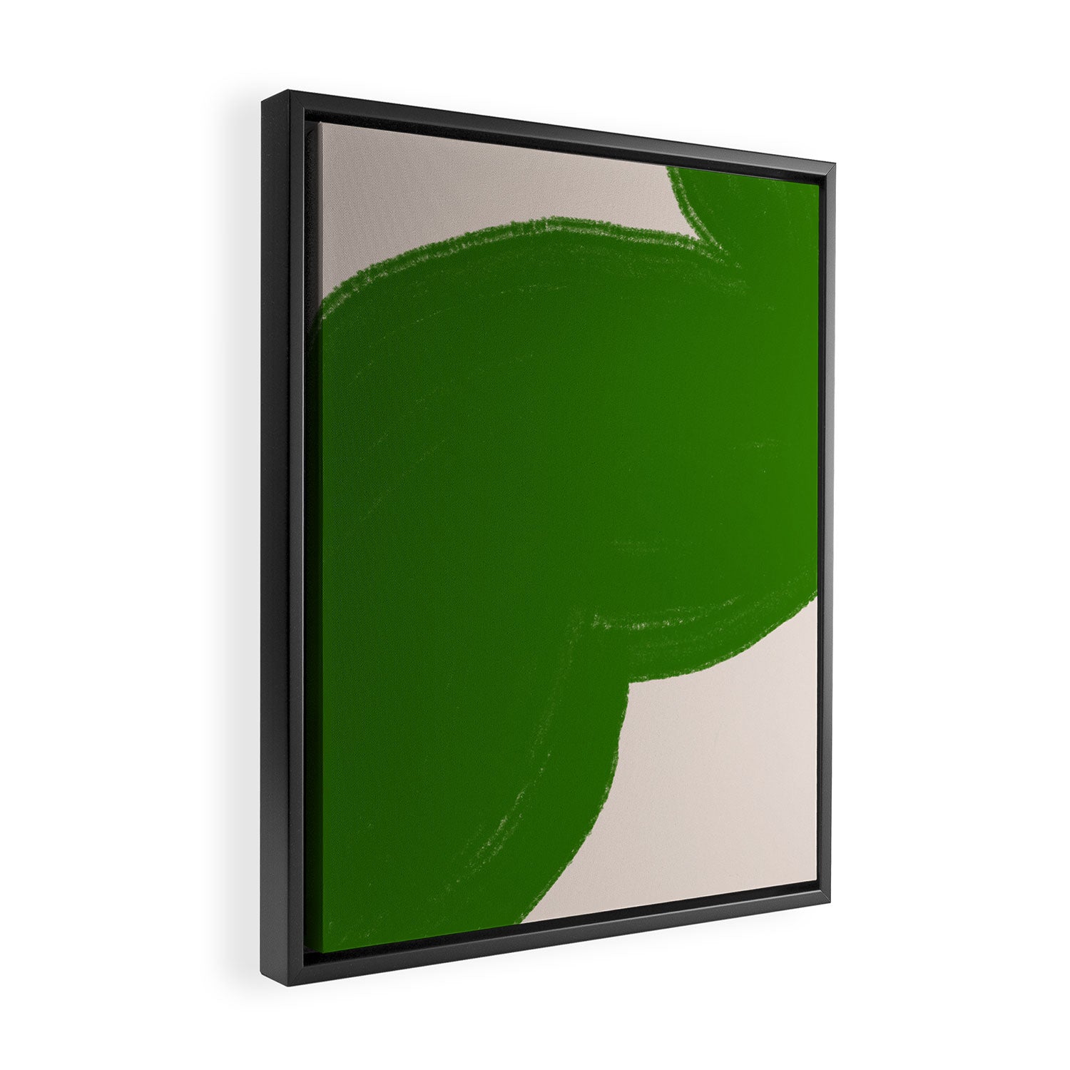 Green Summer Vibrant Shape Framed Canvas Print Gallery Image 2