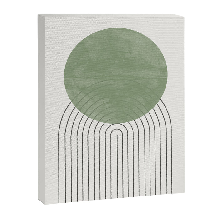 Green Sun Positive Vibe  Canvas Print Gallery Image 1