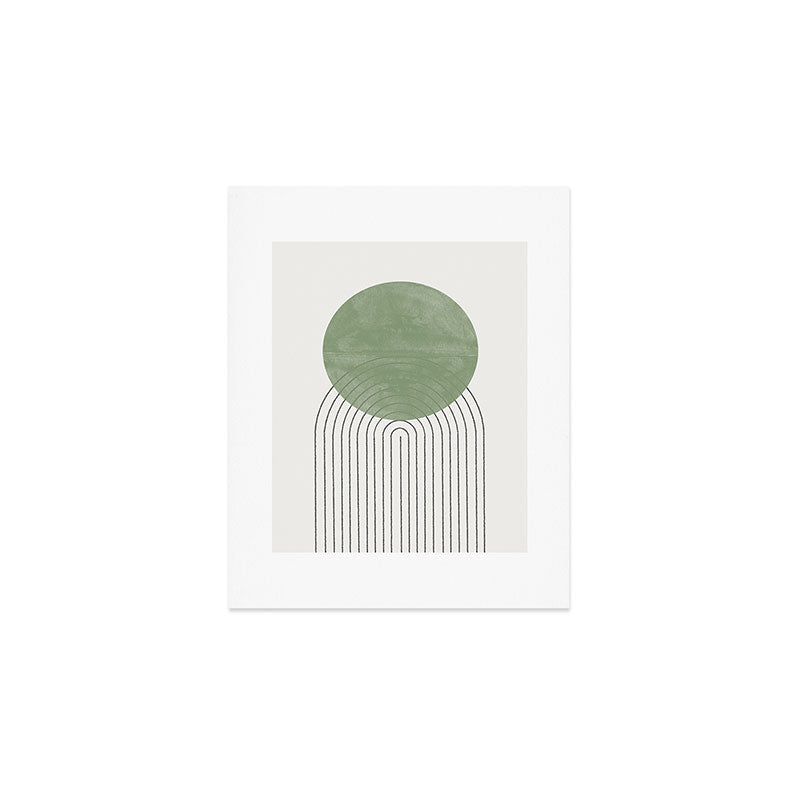 Green Sun Positive Vibe  Art Print Gallery Image 1
