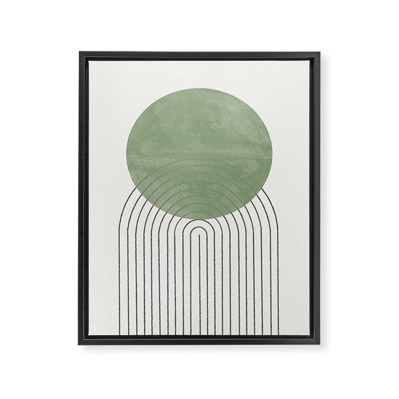 Green Sun Positive Vibe  Framed Canvas Print Gallery Image 6