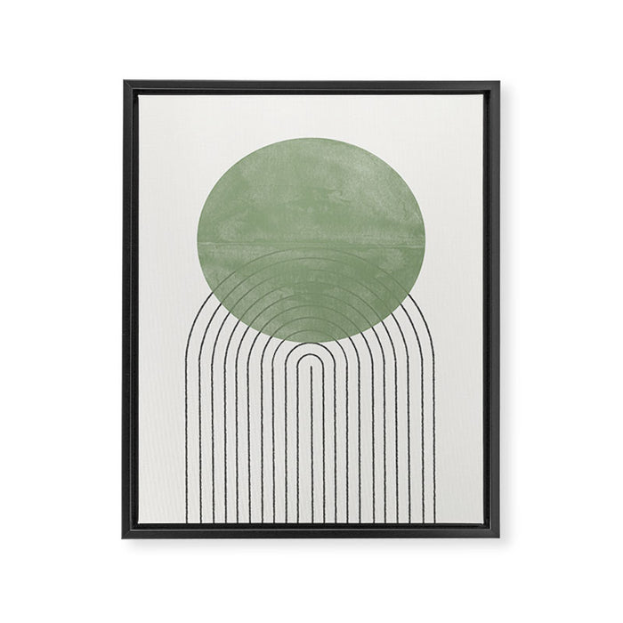 Green Sun Positive Vibe  Framed Canvas Print Gallery Image 1