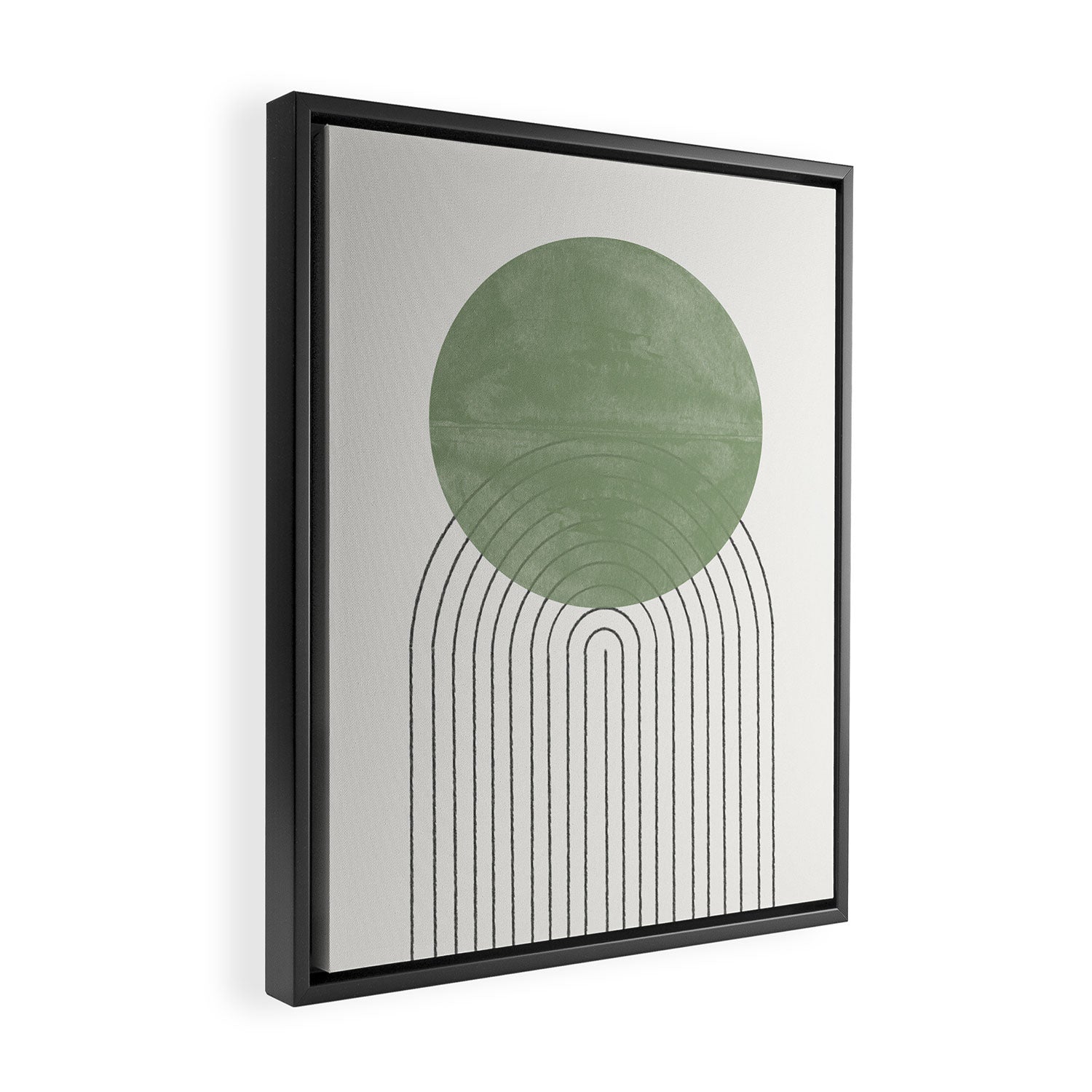 Green Sun Positive Vibe  Framed Canvas Print Gallery Image 2