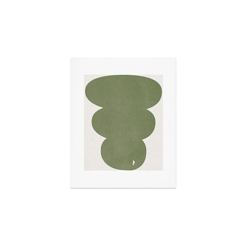 Greeny Modern Form Art Print Gallery Image 1